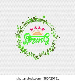 Spring sale lettering calligraphy