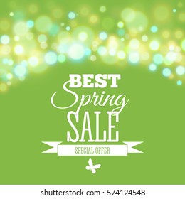 Spring Sale Lettering Design Background