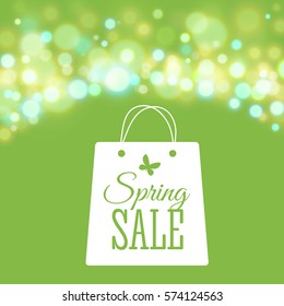 Spring Sale Lettering Design Background
