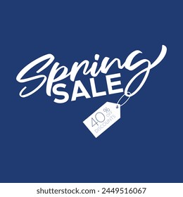 Spring sale post, spring typography. Lettering spring season sale for greeting card, invitation template. Modern lettering banner poster template background, Sale, offer