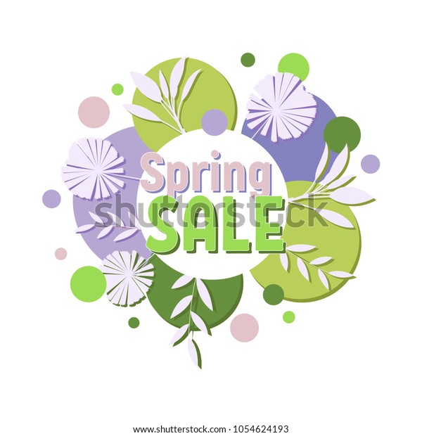 Spring Sale Poster Label Flyer Banner Stock Vector Royalty Free