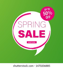 Spring sale poster, vector illustration EPS 10.