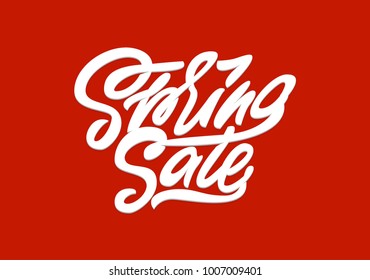 Spring sale. Premium handmade vector lettering and calligraphy phrase for invitation, greeting card, t-shirt, prints, social media, banners and posters .Vector illustration.
