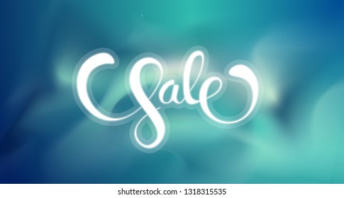 Spring Sale promotion background with soft gradient color backdrop and lettering vector square illustration. For advertising cards, flyer, banner, poster, coupone or brochure paper