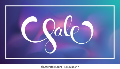 Spring Sale promotion background with soft gradient color backdrop and lettering vector square illustration. For advertising cards, flyer, banner, poster, coupone or brochure paper