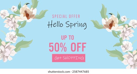 Spring Sale Promotion Graphic, vector