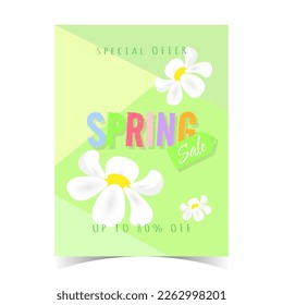 Plantilla de promoción de venta de primavera. Adecuado para promoción estacional