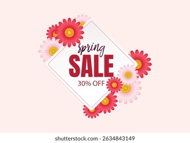 Ilustração do vetor da promoção da venda da primavera. Fundo de flor de canola