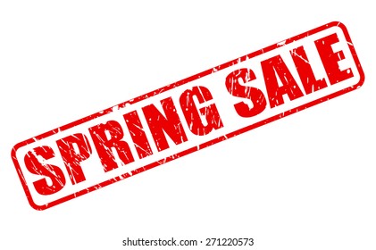 Spring sale red stamp text on white