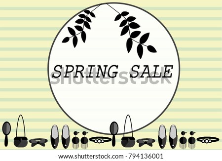 Spring sale round label
