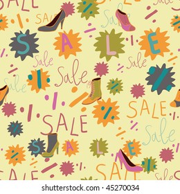 Spring Sale. Seamless pattern