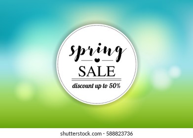spring sale with soft background