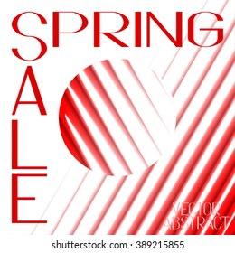 Spring Sale. Special Offer Design. Vector Illustration