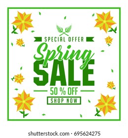 Spring Sale - Special Offer - Vector for greeting, holiday, season