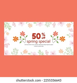 spring sale special vector illustration design