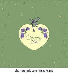 Spring sale tag. Banners poster tag design, voucher template EPS 10 vector, grouped for easy editing. No open shapes or paths.