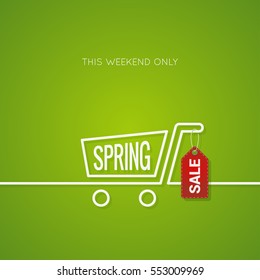 Spring Sale Tag Design Background