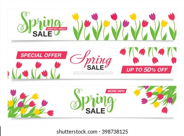 Spring sale template banners