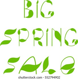 Spring sale text design template