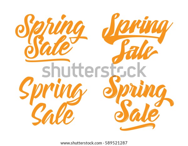 Spring Sale Text Typography Design Usable Stock Vector Royalty Free