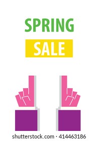 SPRING SALE typography vector illustration