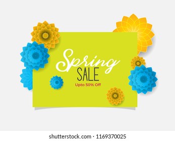 Spring Sale Vector background with beautiful flower for banner, flyer, Invitation, poster, brochure, discount, sale
