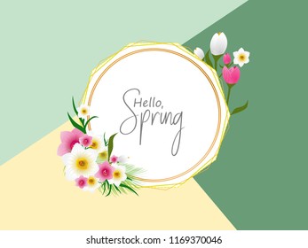 Spring Sale Vector background with beautiful flower for banner, flyer, Invitation, poster, brochure, discount, sale
