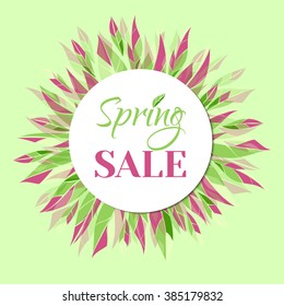 Spring sale vector banner