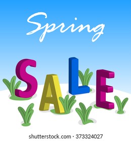 Spring Sale. Vector illustration.