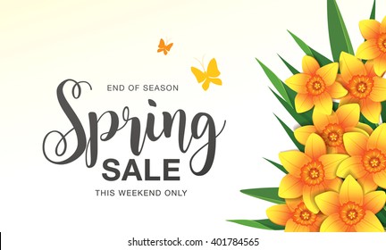 Spring sale. Vector illustration