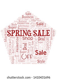 Spring Sale Word Cloud. Wordcloud Made With Text.