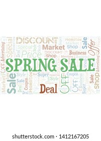 Spring Sale Word Cloud. Wordcloud Made With Text.