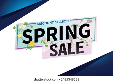 spring sale word text concept icon logo sign symbol vector note mega shopping style for use landing page, template, social media, web, mobile app, poster, banner, flyer, background, gift card, coupon

