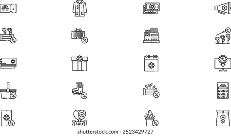 Spring sales icons High-Quality Vector Icons Collection with Editable Stroke. Ideal for Professional and Creative Projects.