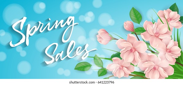 Spring Sales Lettering and Flowers