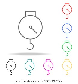 spring scale colored icons. Element of logistic multi colored icon for mobile concept and web apps. Thin line icon for website design and development, app development. Premium icon on white background