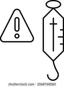 spring scale Concept, hook based blance Vector Icon Design, Weight Measuring device Error Symbol, Mass balances Sign, calibration and Vibration Stock Illustration