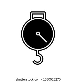 spring scale icon. Element of logistics for mobile concept and web apps icon. Glyph, flat icon for website design and development, app development