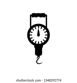 Spring scale icon. Simple illustration of spring scale vector icon for web