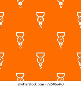 Spring scale pattern repeat seamless in orange color for any design. Vector geometric illustration