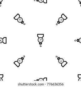 Spring scale pattern repeat seamless in black color for any design. Vector geometric illustration