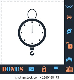 Spring scale. Perfect icon with bonus simple icons