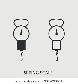 Spring scale vector icon illustration sign for web and design