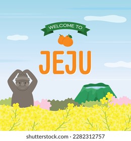 Spring scenery of Jeju, a beautiful island in Korea
