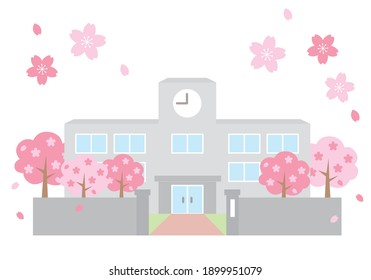 Spring school building (school building and front gate)