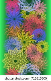 Spring seamless banner, vector illustration 