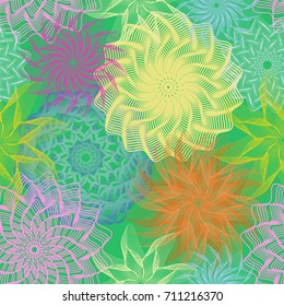 Spring seamless floral background, vector illustration