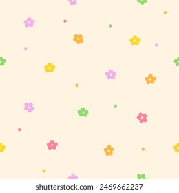 Spring Seamless floral pattern background 