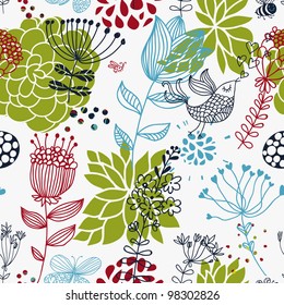 Spring seamless patter for sunny wallpapers