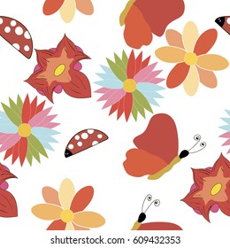 Spring seamless pattern
